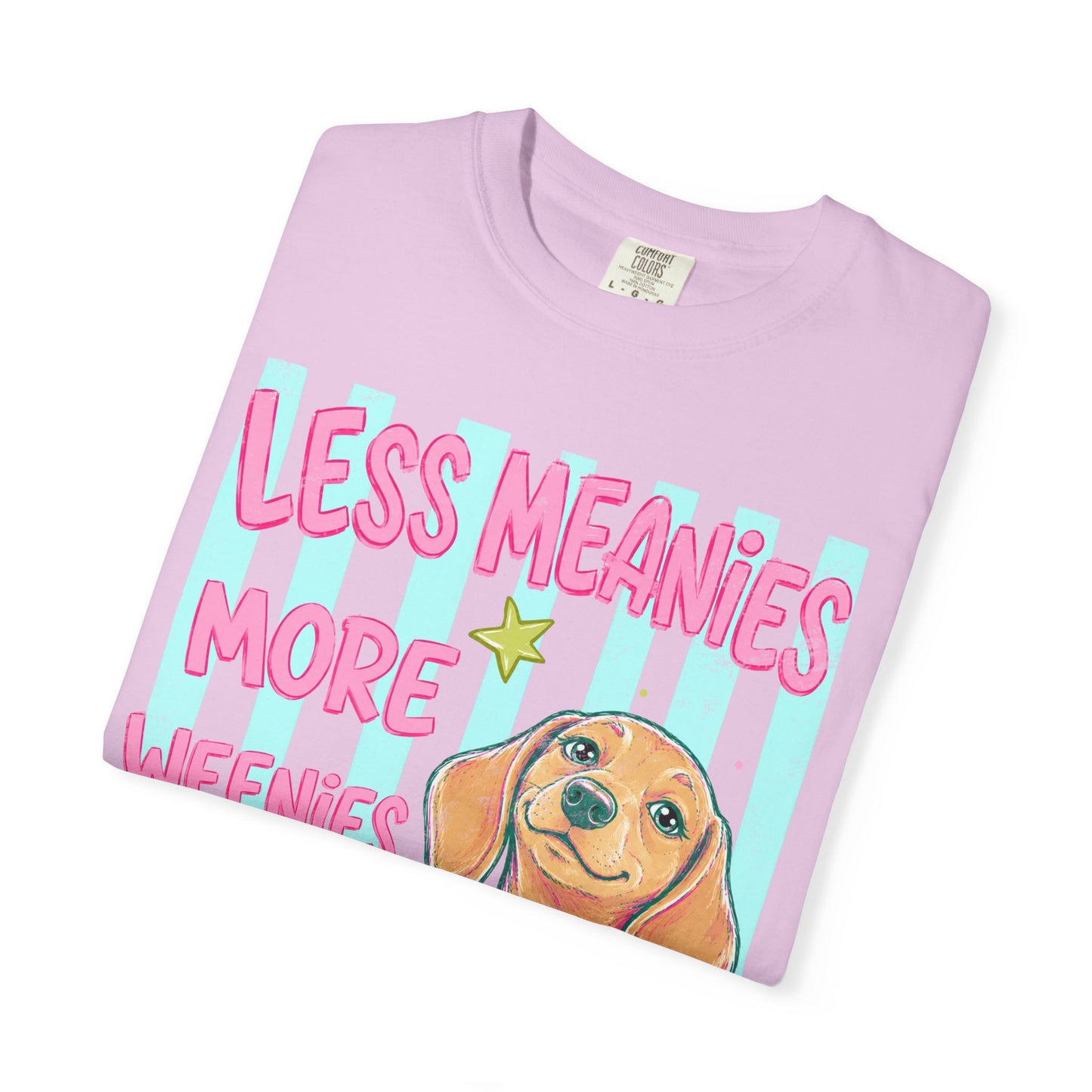 Dachshund Graphic T-Shirt — "Less Meanies More Weenies" Cute Dog Tee