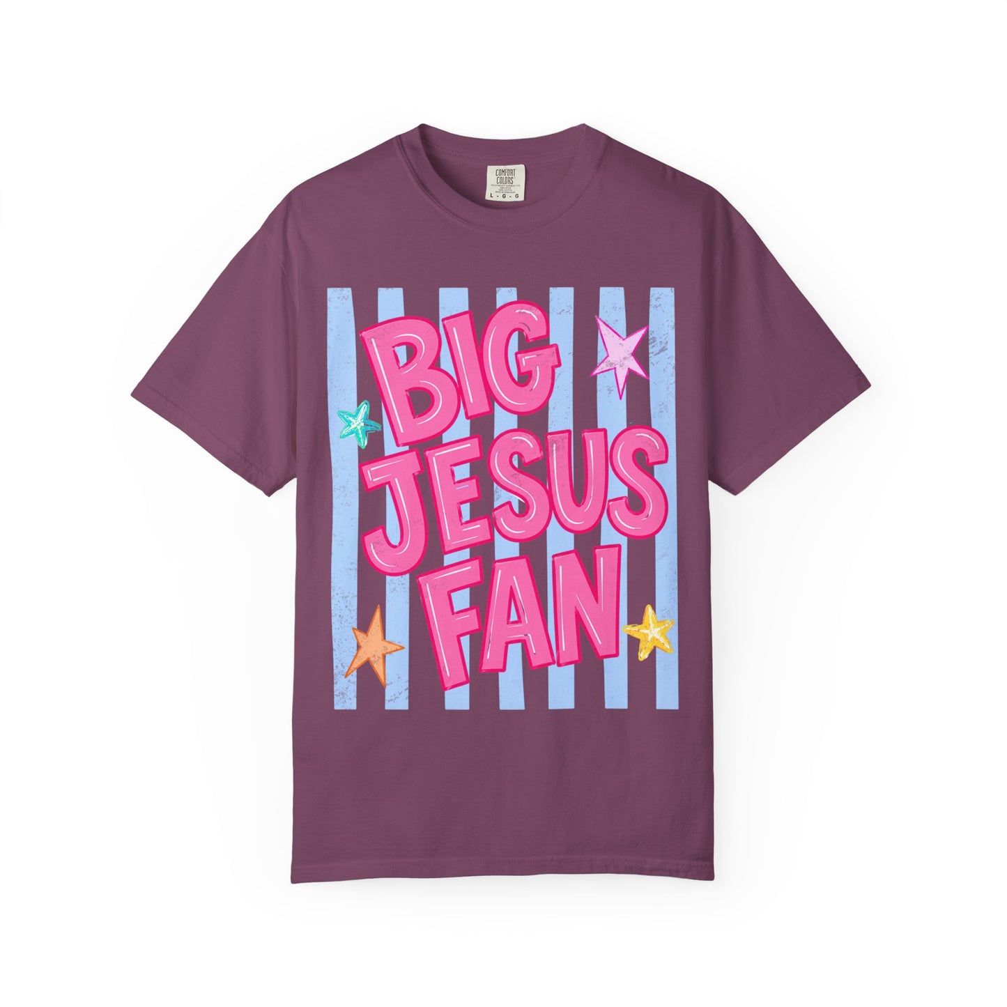 Big Jesus Fan T-shirt — Colorful Faith Graphic Tee