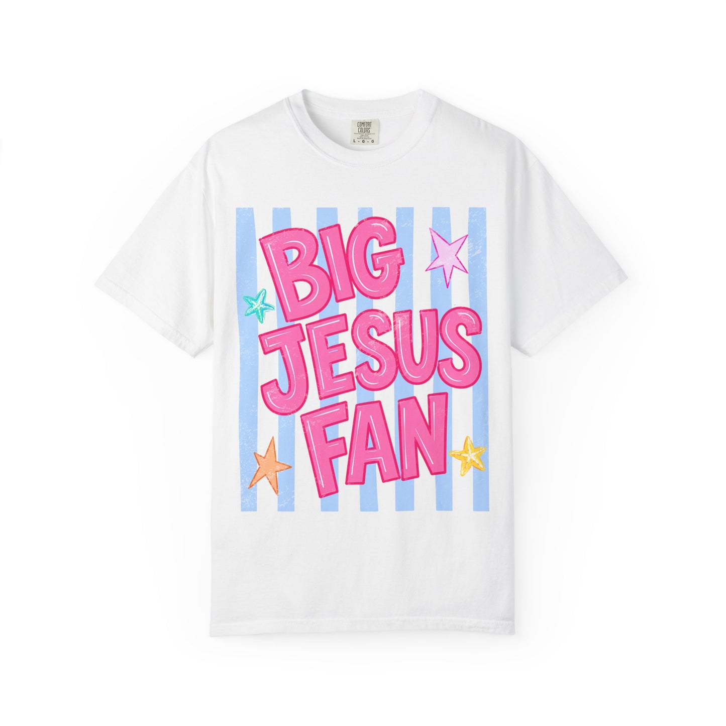 Big Jesus Fan T-shirt — Colorful Faith Graphic Tee