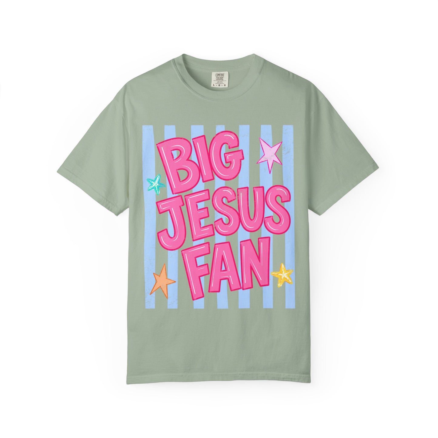 Big Jesus Fan T-shirt — Colorful Faith Graphic Tee