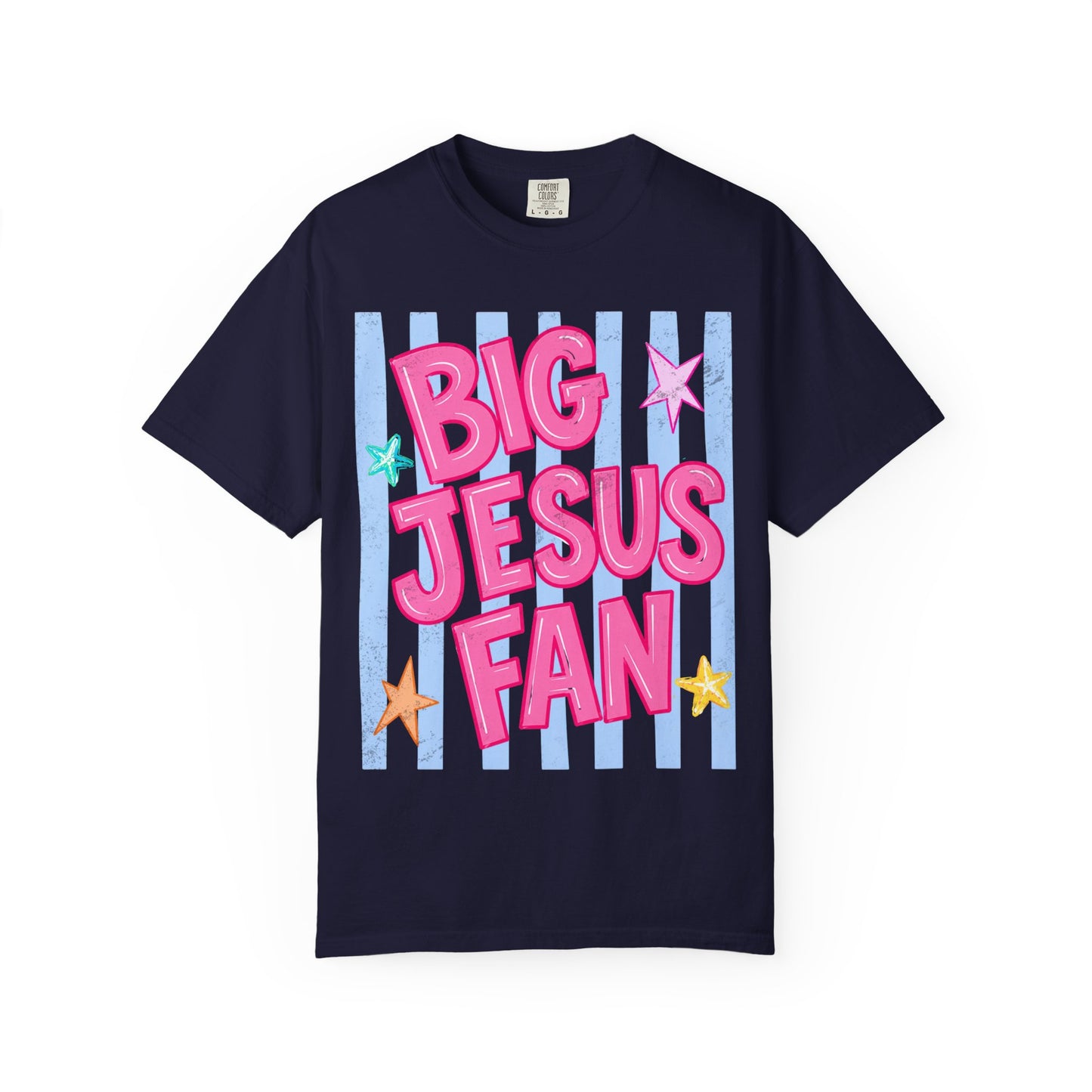 Big Jesus Fan T-shirt — Colorful Faith Graphic Tee