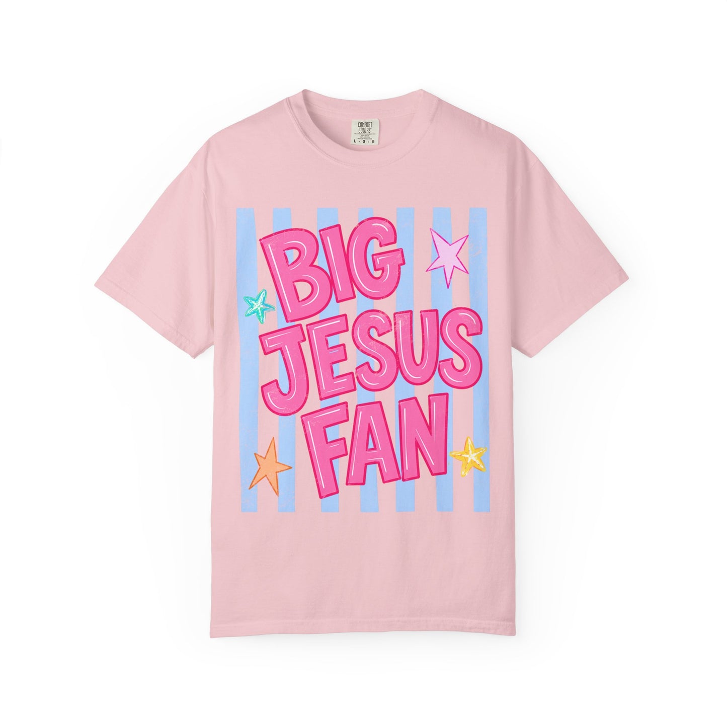 Big Jesus Fan T-shirt — Colorful Faith Graphic Tee