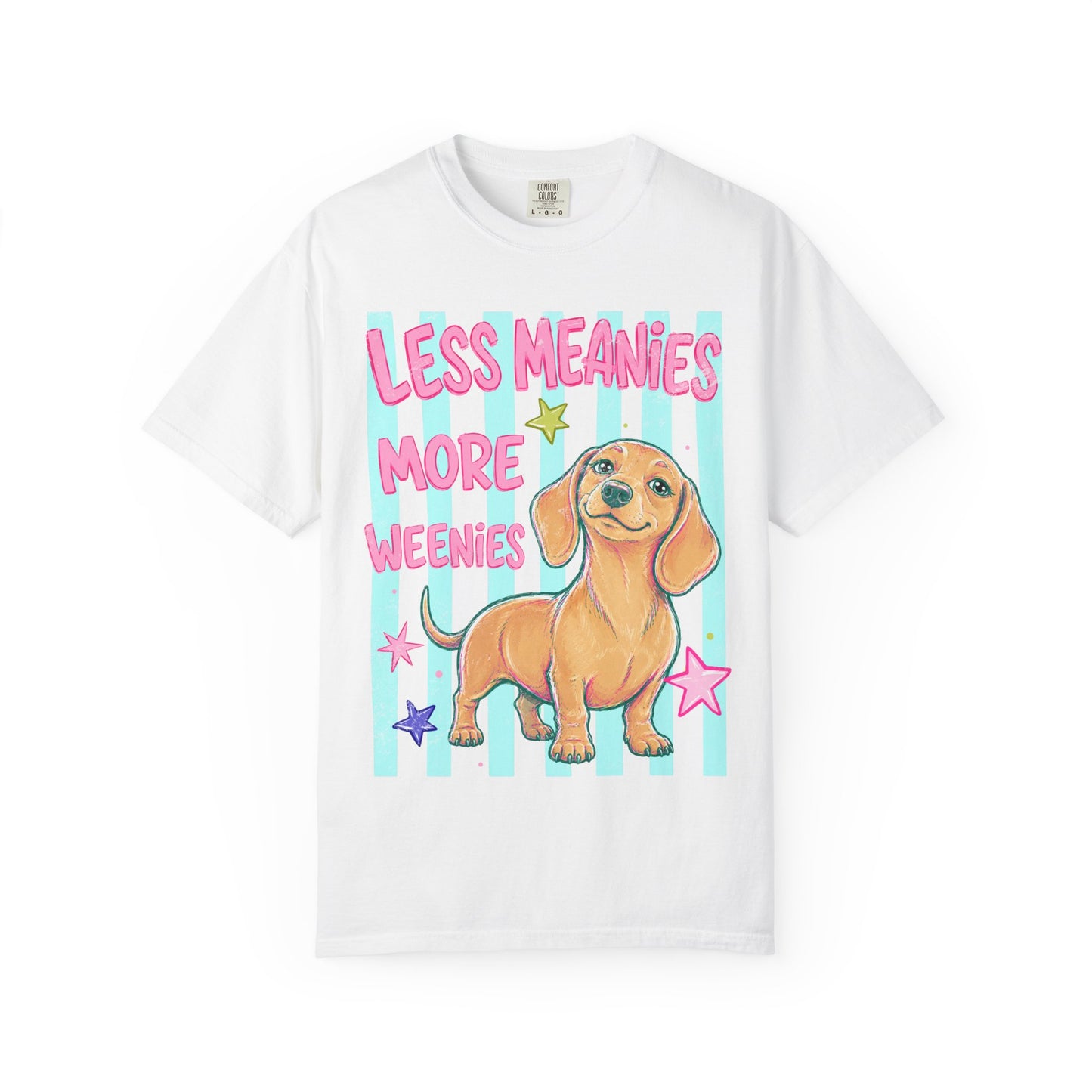 Dachshund Graphic T-Shirt — "Less Meanies More Weenies" Cute Dog Tee