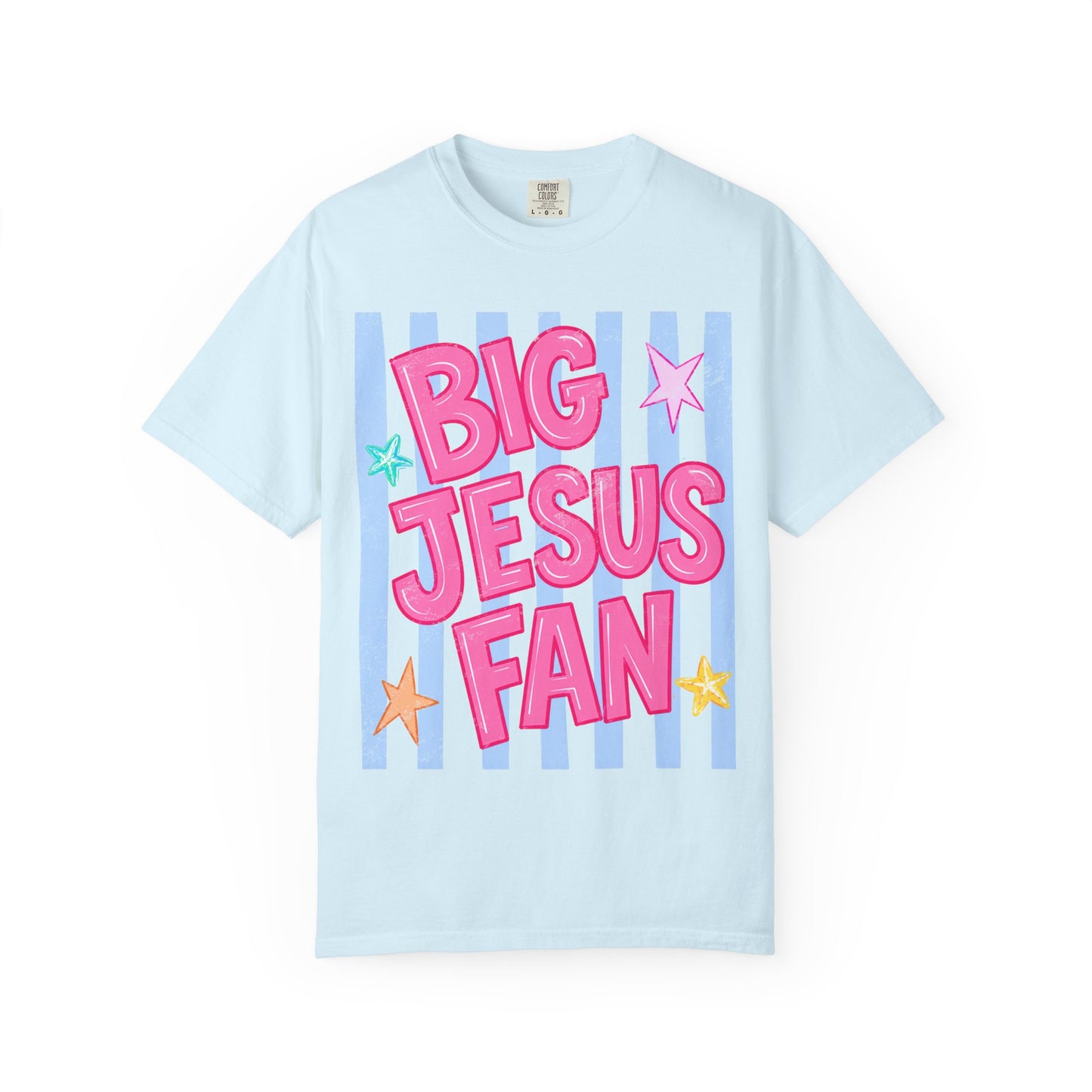 Big Jesus Fan T-shirt — Colorful Faith Graphic Tee