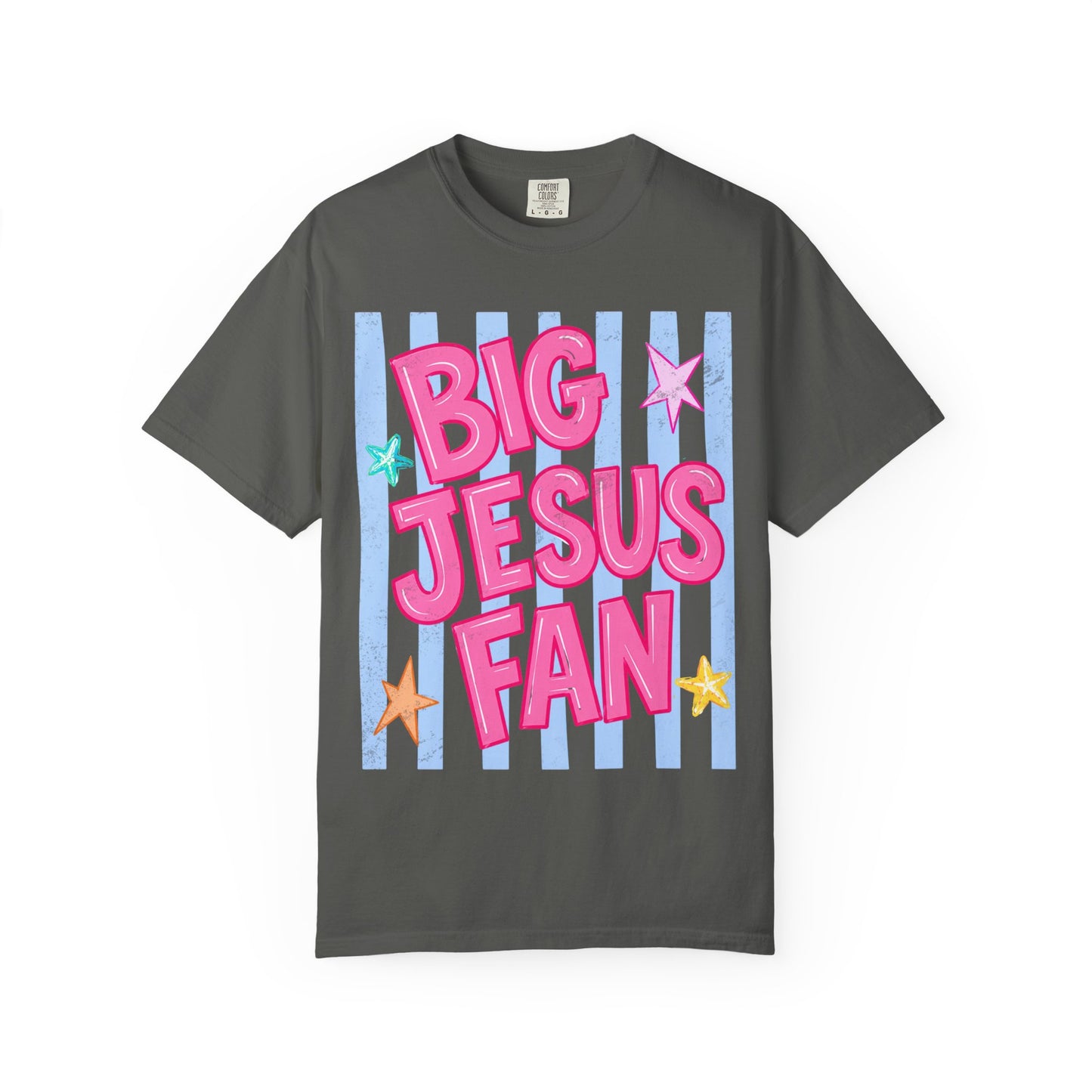 Big Jesus Fan T-shirt — Colorful Faith Graphic Tee