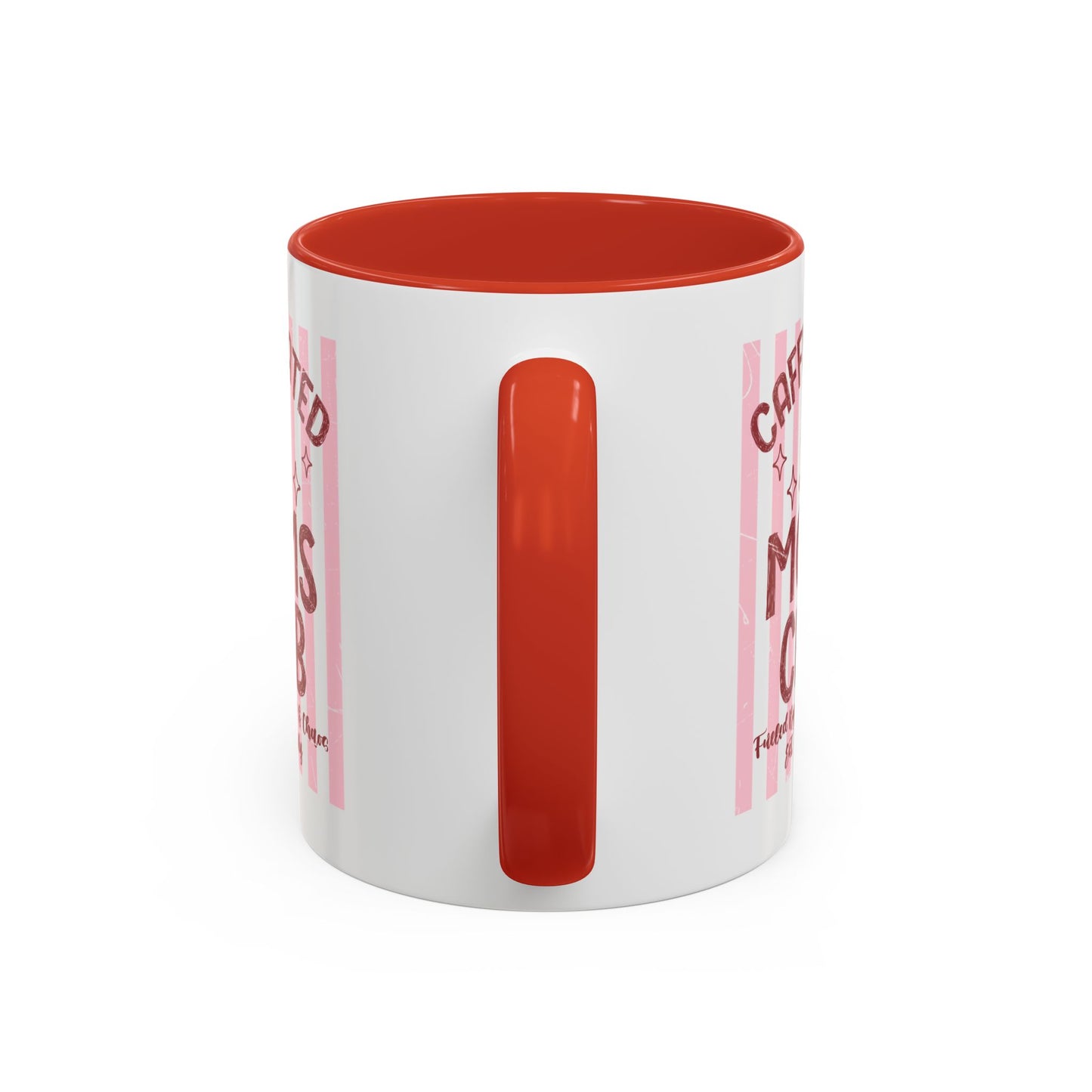Caffeinated Moms Club Accent Coffee Mug — Funny Mother's Day Gift (11/15oz)