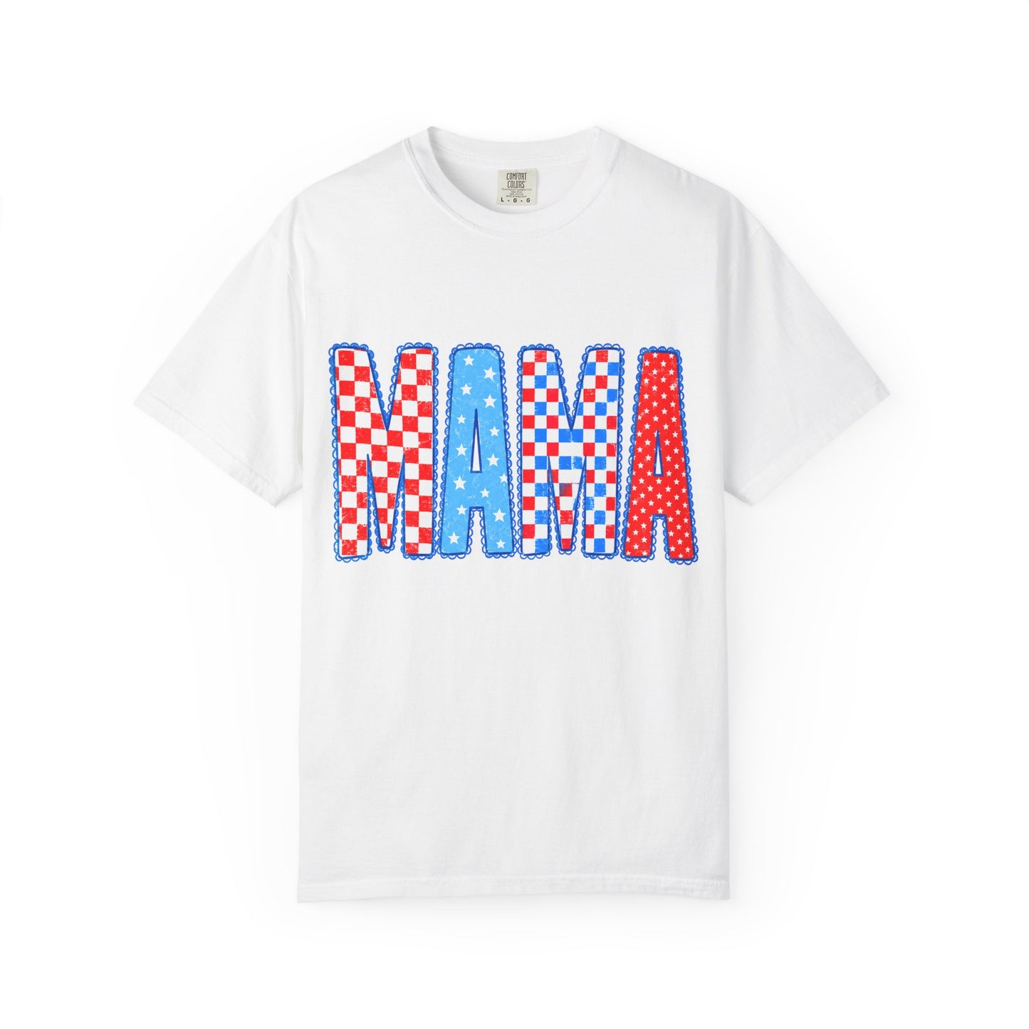 Mama Patriotic T-Shirt — Red White Blue Americana 'MAMA' Graphic Tee
