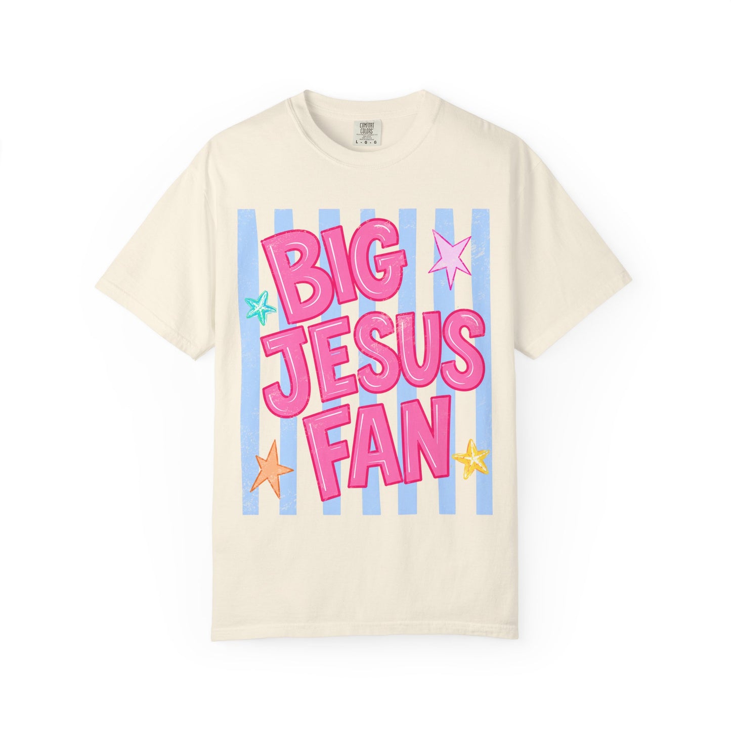 Big Jesus Fan T-shirt — Colorful Faith Graphic Tee