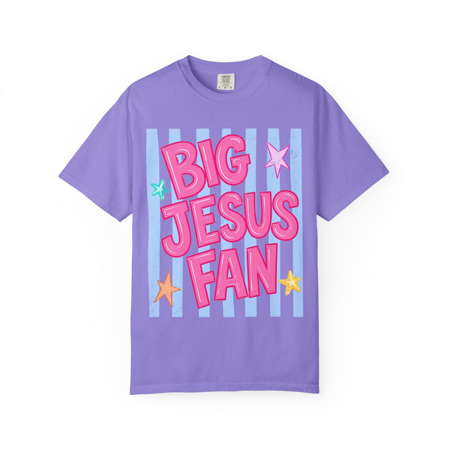 Big Jesus Fan T-shirt — Colorful Faith Graphic Tee