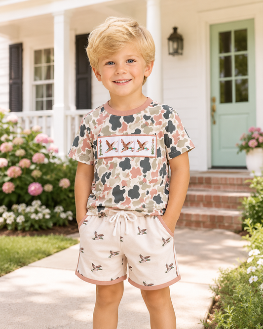 Camo Duck Embroidered Set