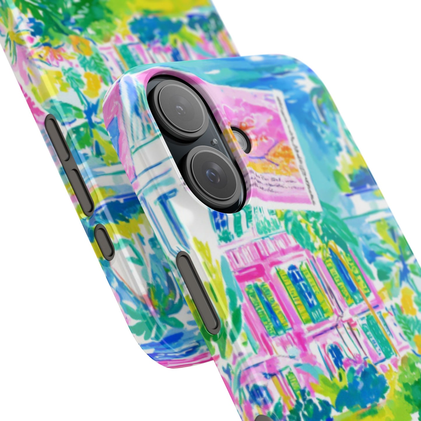 Tropical Pastel Beach Houses Print - PHONE CASE