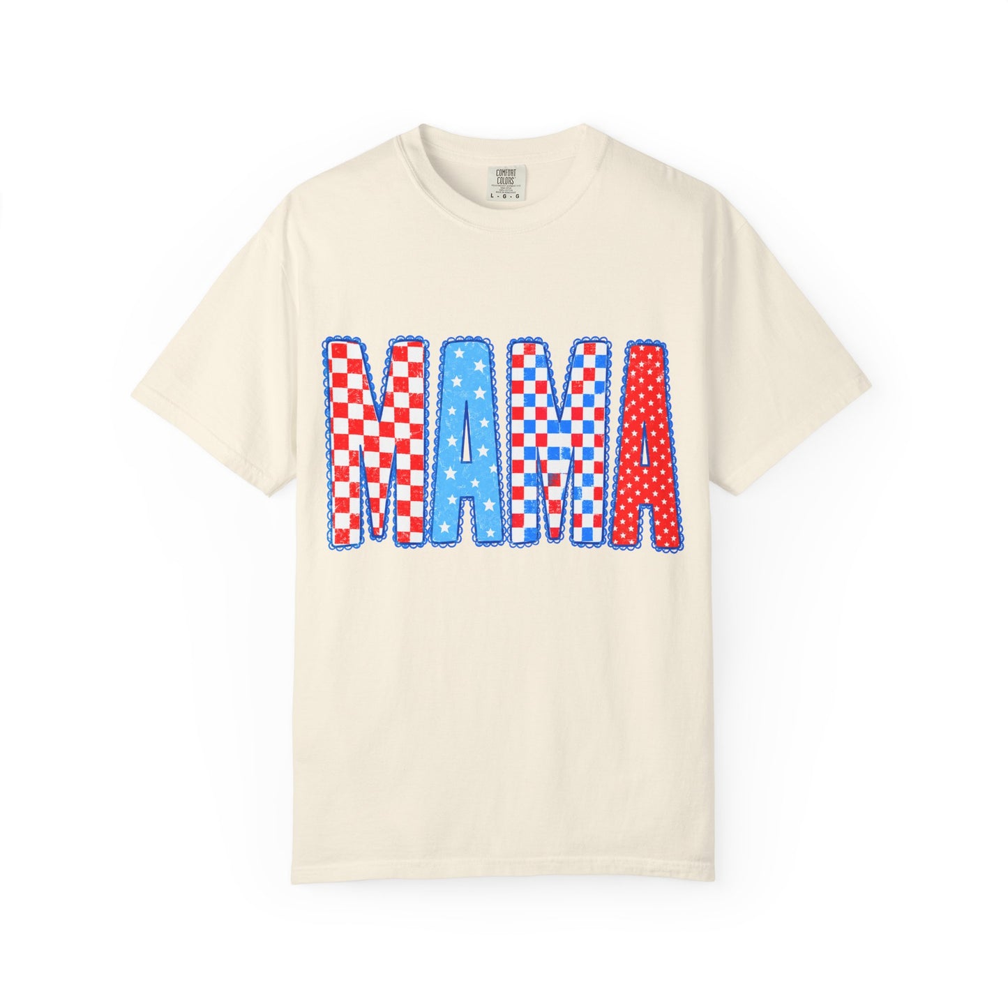 Mama Patriotic T-Shirt — Red White Blue Americana 'MAMA' Graphic Tee