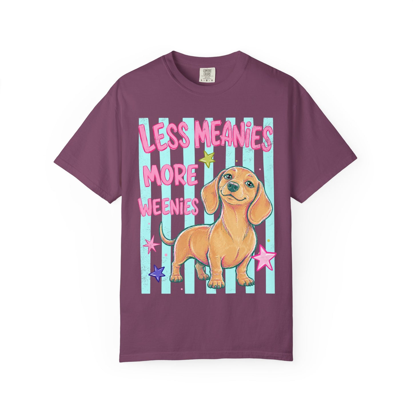 Dachshund Graphic T-Shirt — "Less Meanies More Weenies" Cute Dog Tee