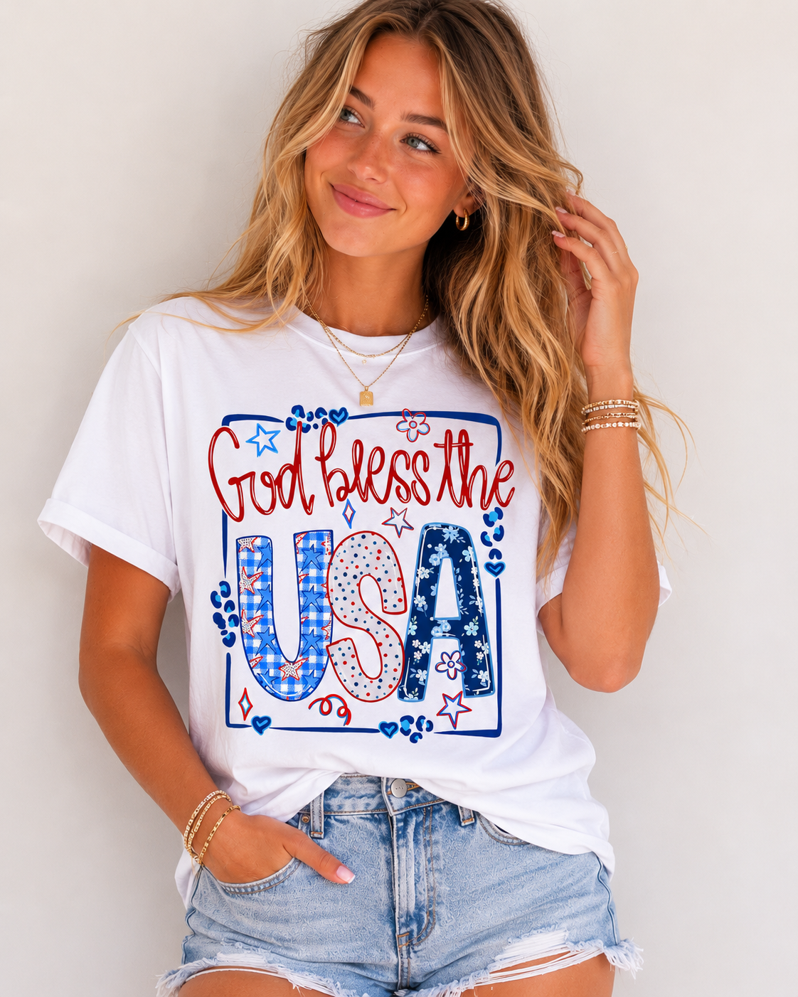 God Bless the USA T-Shirt – Patriotic 4th of July Tee