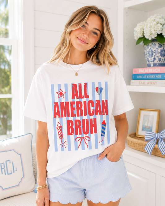 All American Bruh T-Shirt – Patriotic 4th of July Graphic Tee