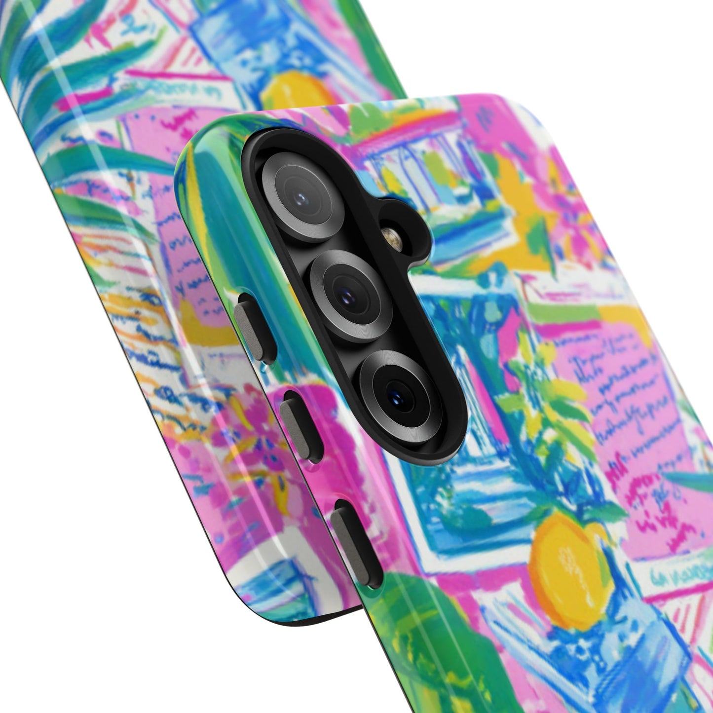 Tough Phone Case — Colorful Tropical Desk Pattern