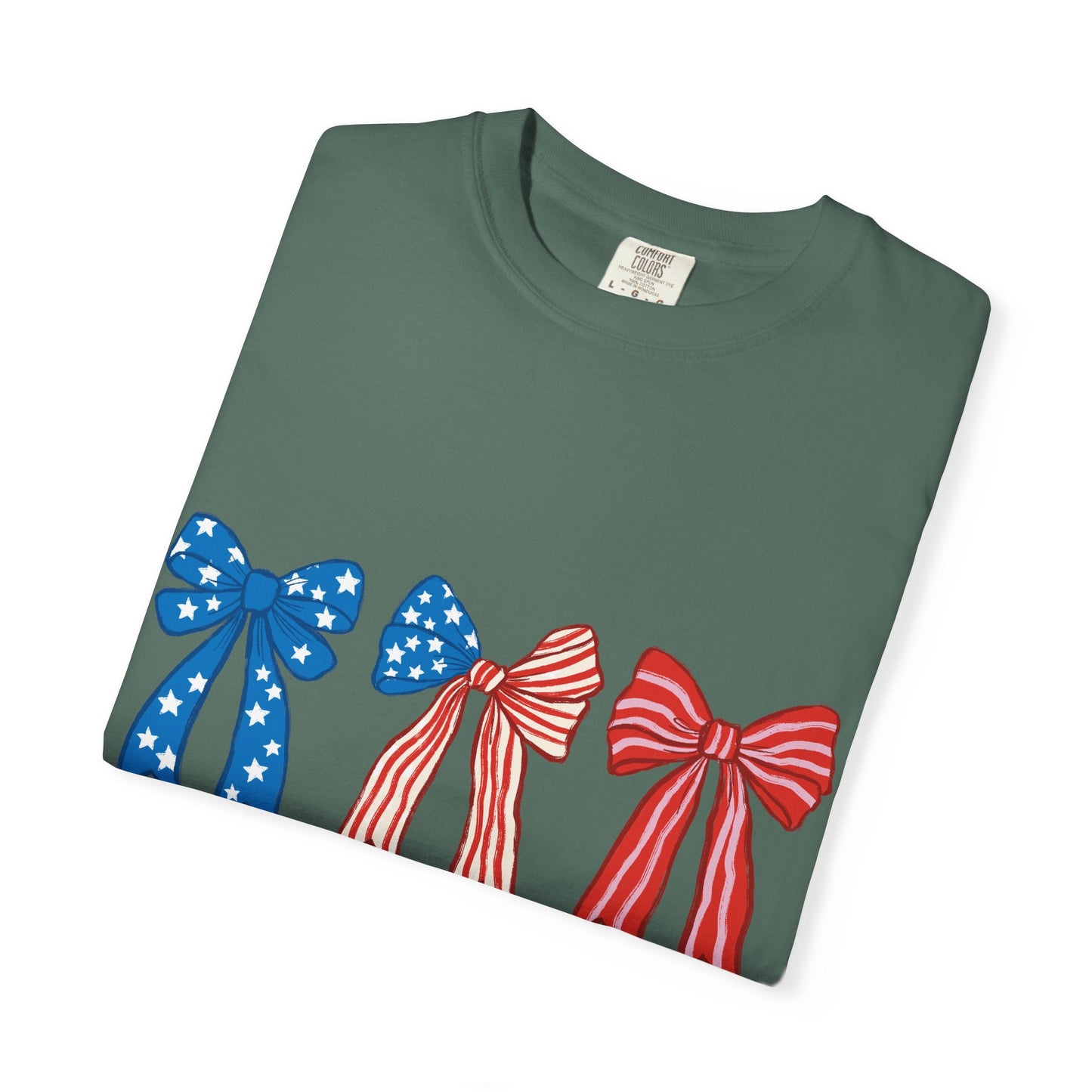 Patriotic Bows T-Shirt — "Sweet Land of Liberty" 4th of July Tee