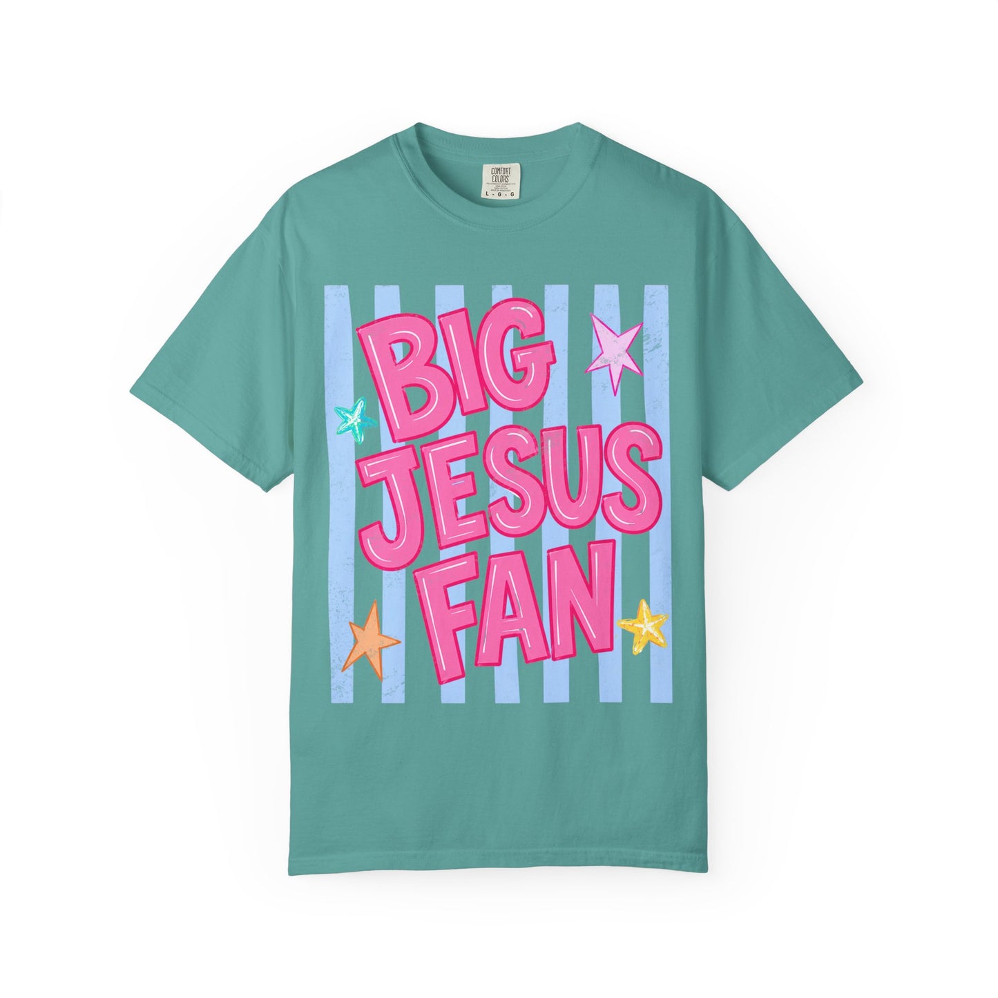 Big Jesus Fan T-shirt — Colorful Faith Graphic Tee