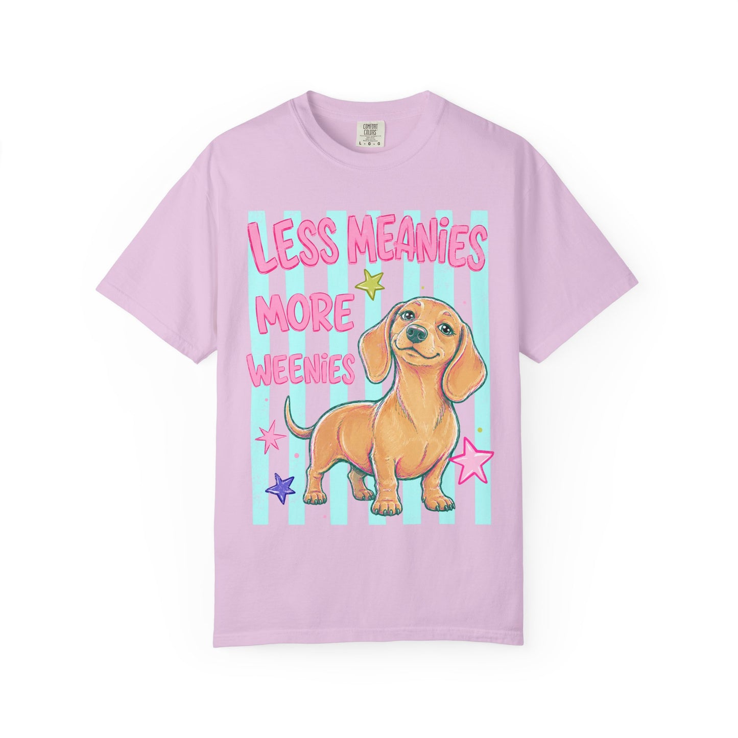 Dachshund Graphic T-Shirt — "Less Meanies More Weenies" Cute Dog Tee