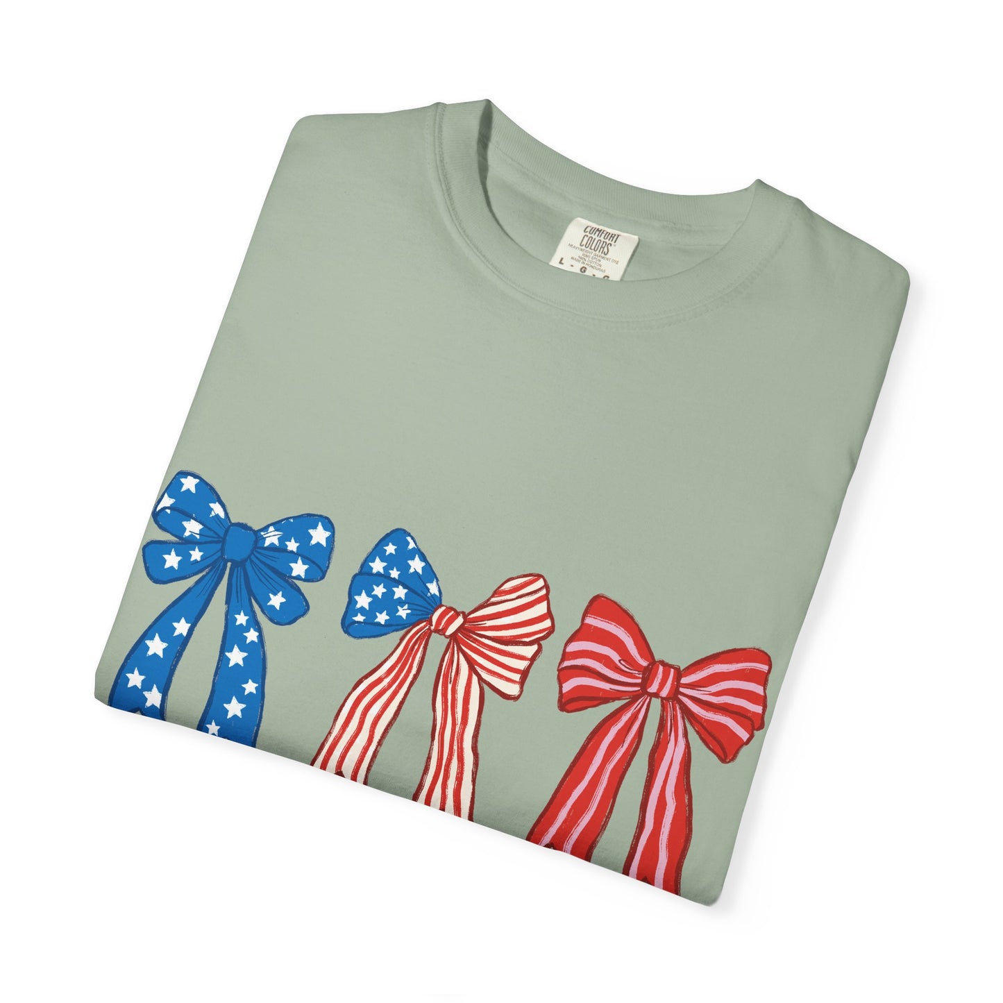 Patriotic Bows T-Shirt — "Sweet Land of Liberty" 4th of July Tee