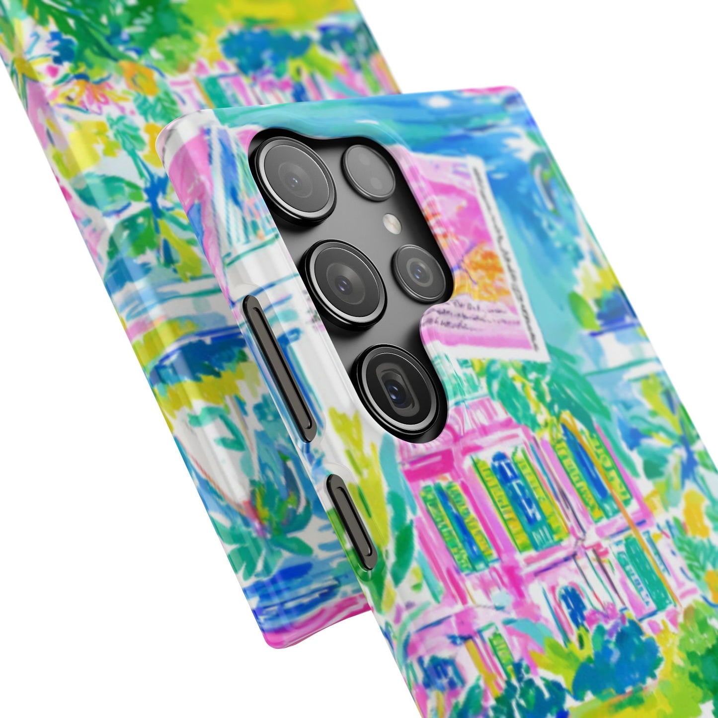 Tropical Pastel Beach Houses Print - PHONE CASE