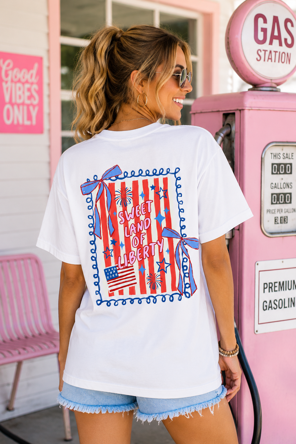 Patriotic “Sweet Land of Liberty” Graphic T-Shirt