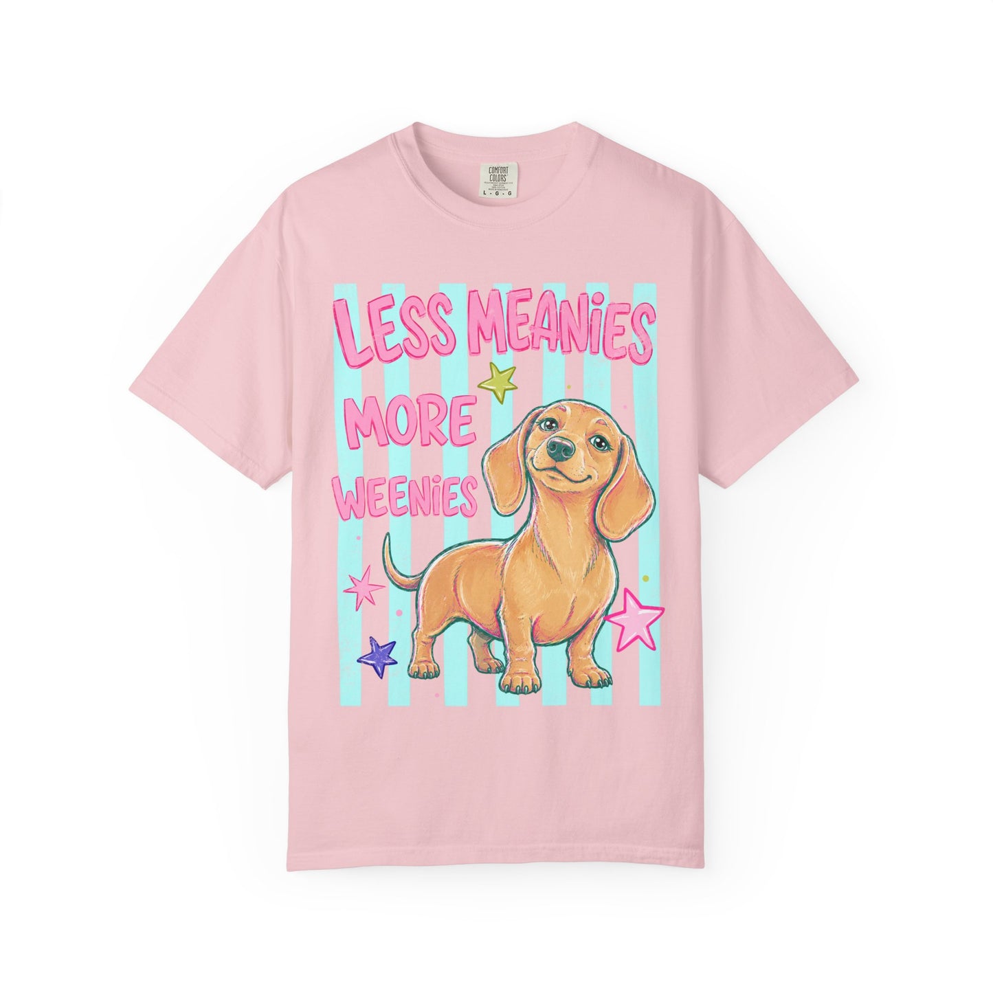 Dachshund Graphic T-Shirt — "Less Meanies More Weenies" Cute Dog Tee