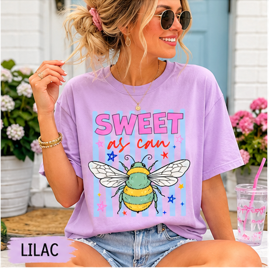Sweet as Can Bee T-Shirt — Cute Bee Graphic Tee for Kids & Adults