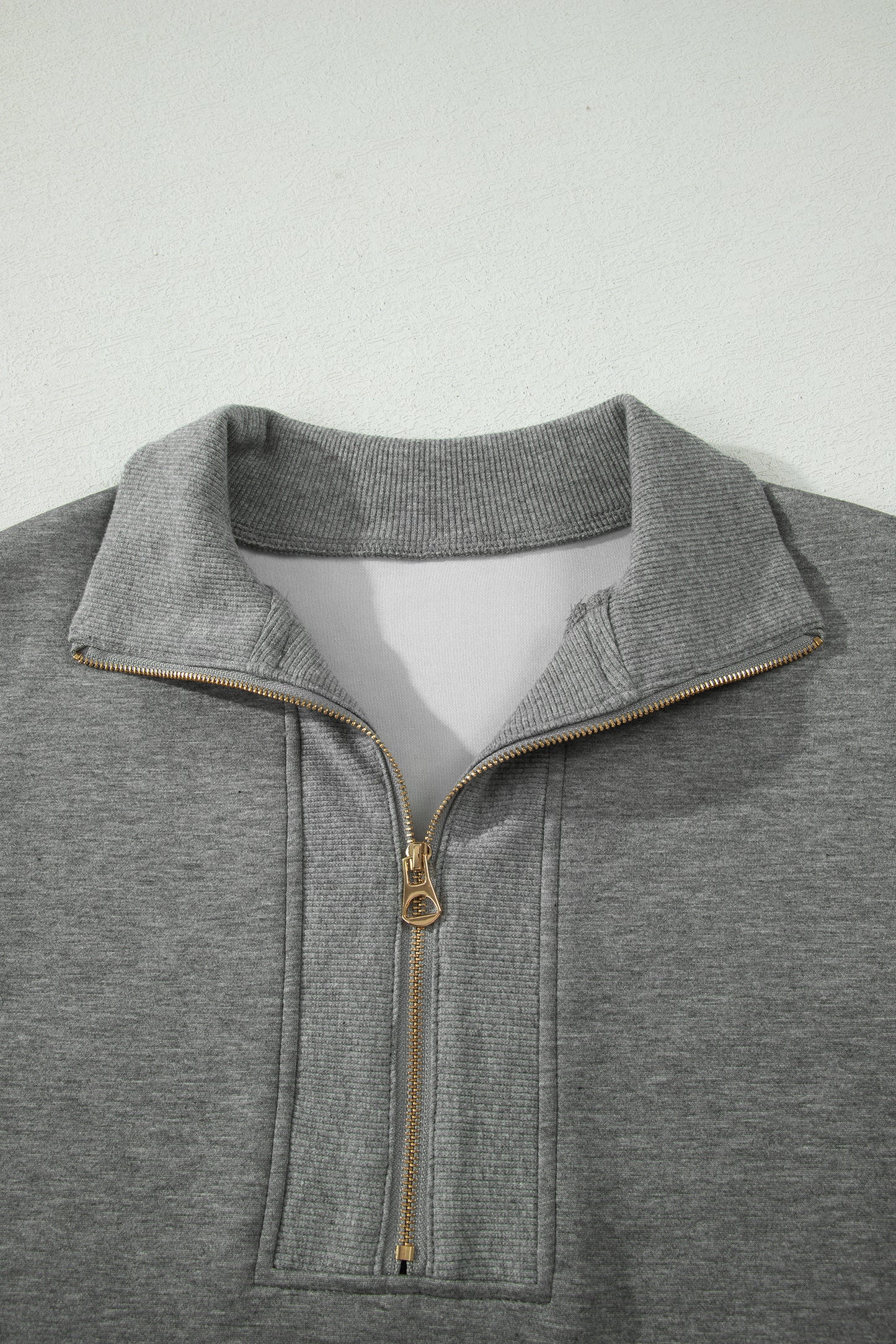 Light Grey Half Zip Polo Tee Casual Pant Set